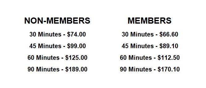massage 2026 prices